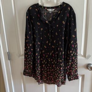 Floral Black Women's Top